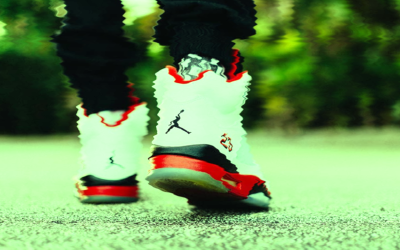 A pair of Air Jordan 3s