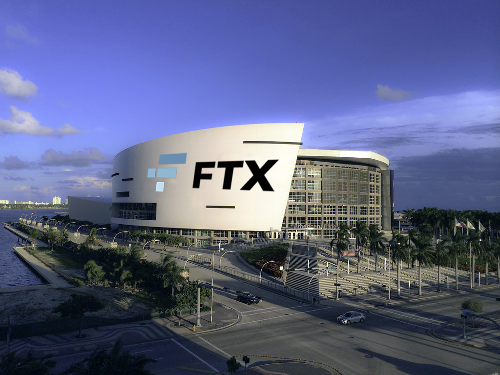 Depicting the Miami Heat's arena if it were sponsored by FTX