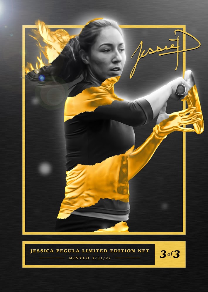 Digital trading card featuring professional tennis player Jessica Pegula