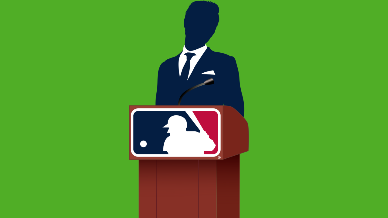 Depicting a hypothetical MLB GM in the style of the Fangraphs logo