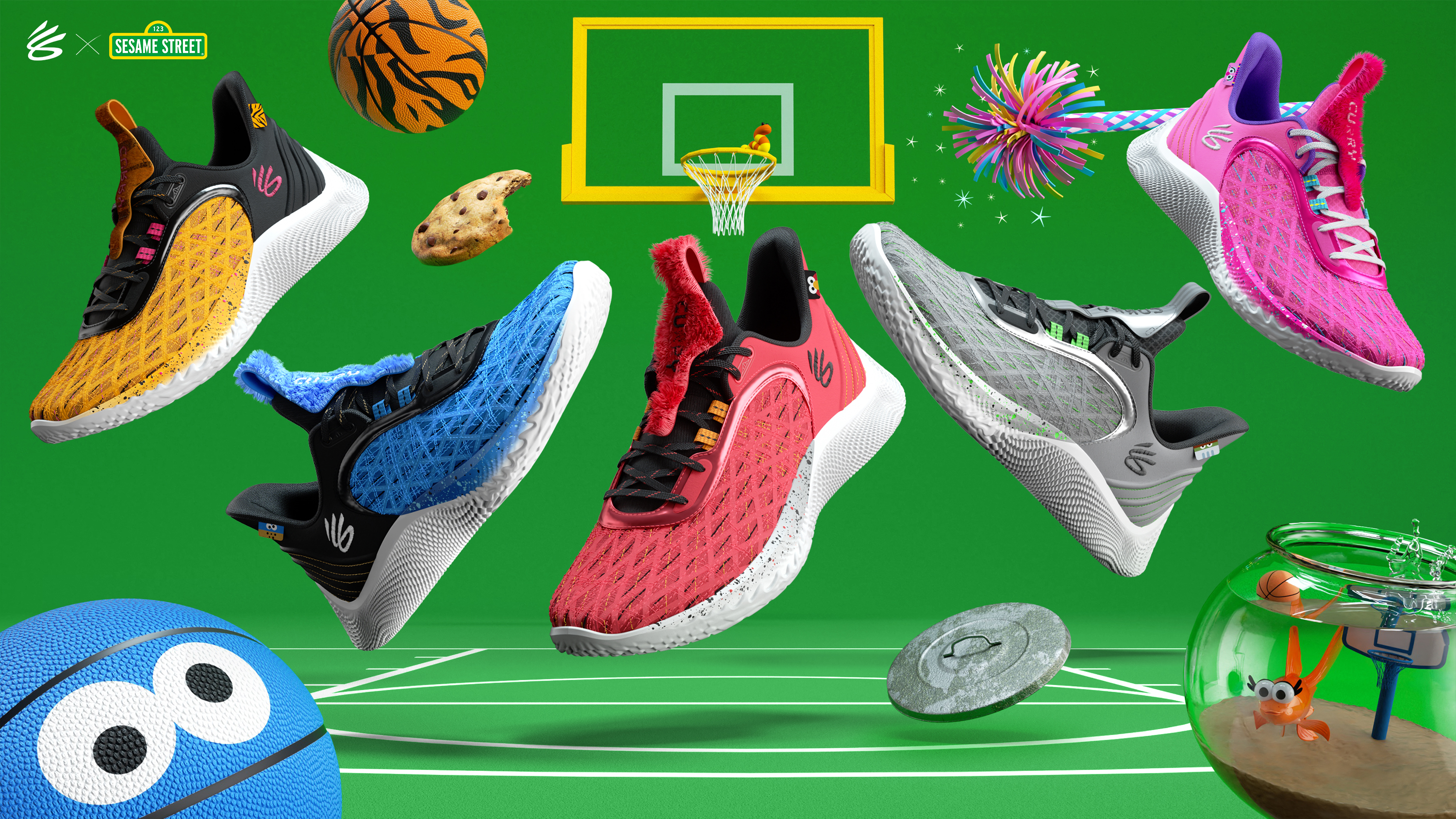 sesamestreetUNDER ARMOUR CURRY 9 STREET Big Bird