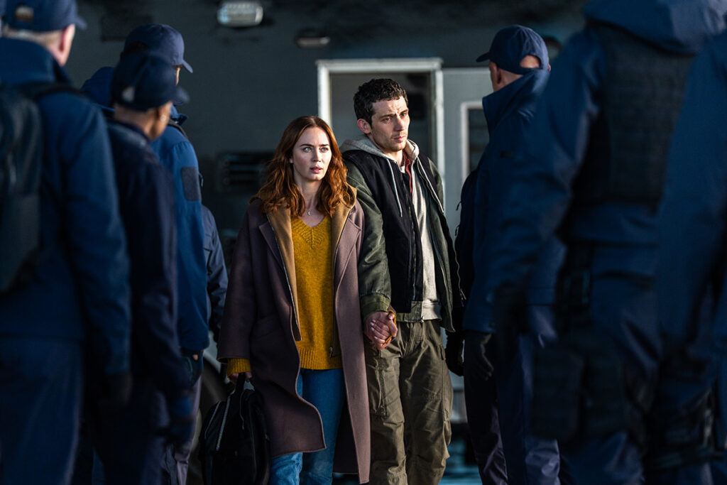 Emily Blunt and Josh O'Connor in Disclosure Day