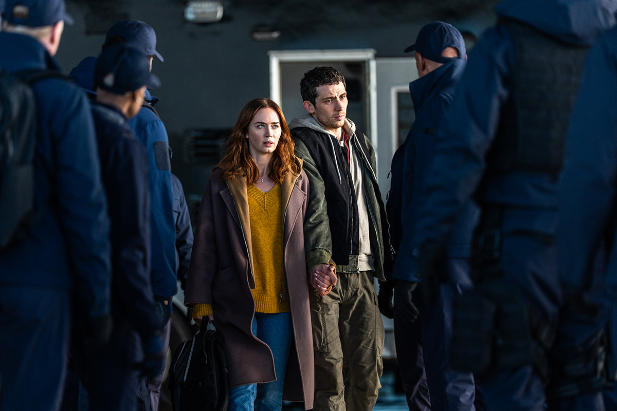 Emily Blunt and Josh O'Connor in Disclosure Day